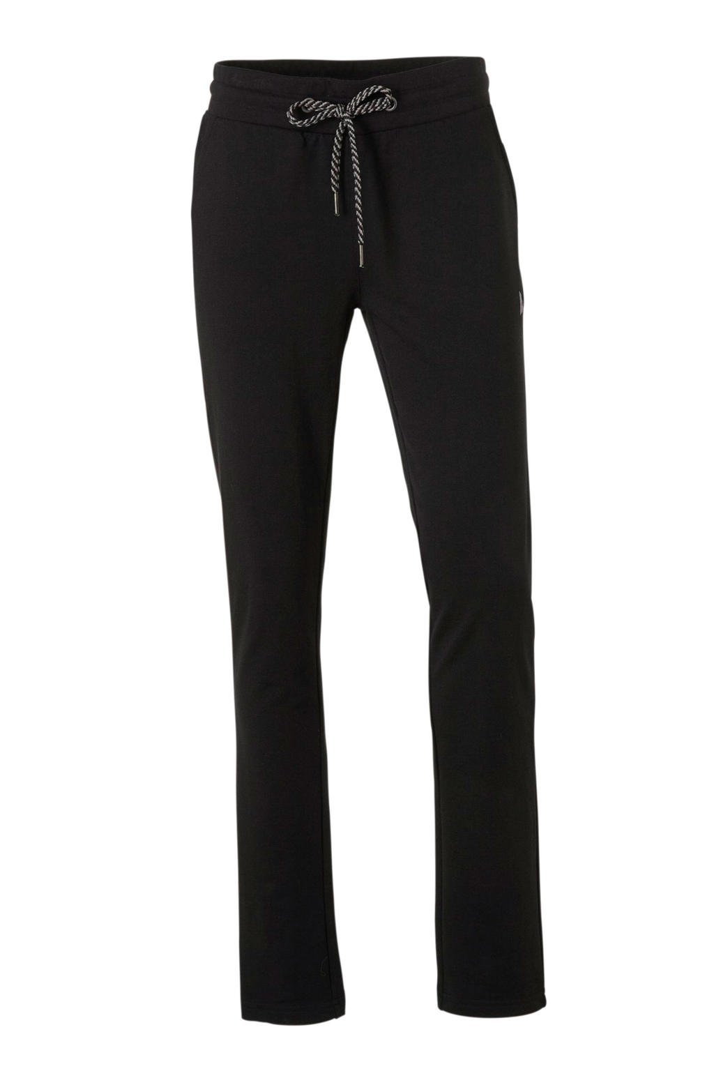 Zwarte dames Donnay trainingsbroek van polyester met regular fit en elastische tailleband met koord