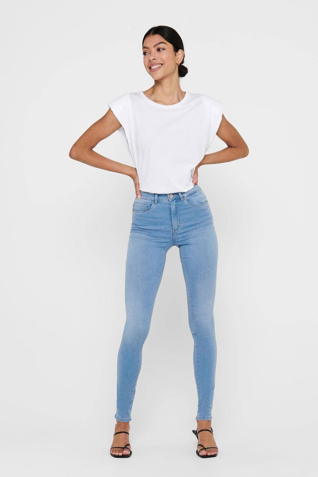 ONLY high waist skinny jeans ONLROYAL light blue denim regular