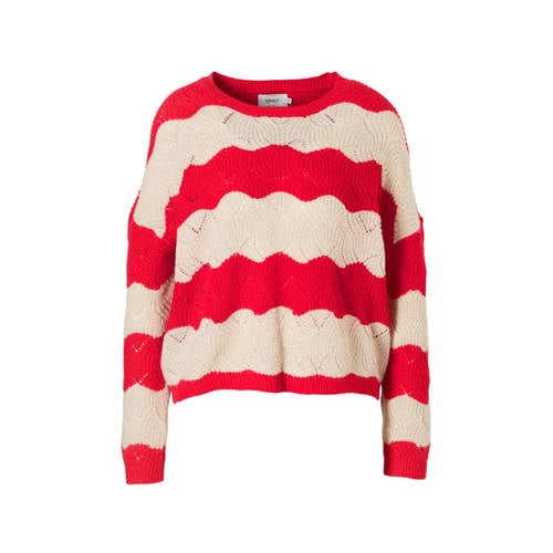 Only Gebreide Sweater Met Golvende Strepen only kopen in de aanbieding Only Gebreide Sweater Met Golvende Strepen only kopen in de aanbieding