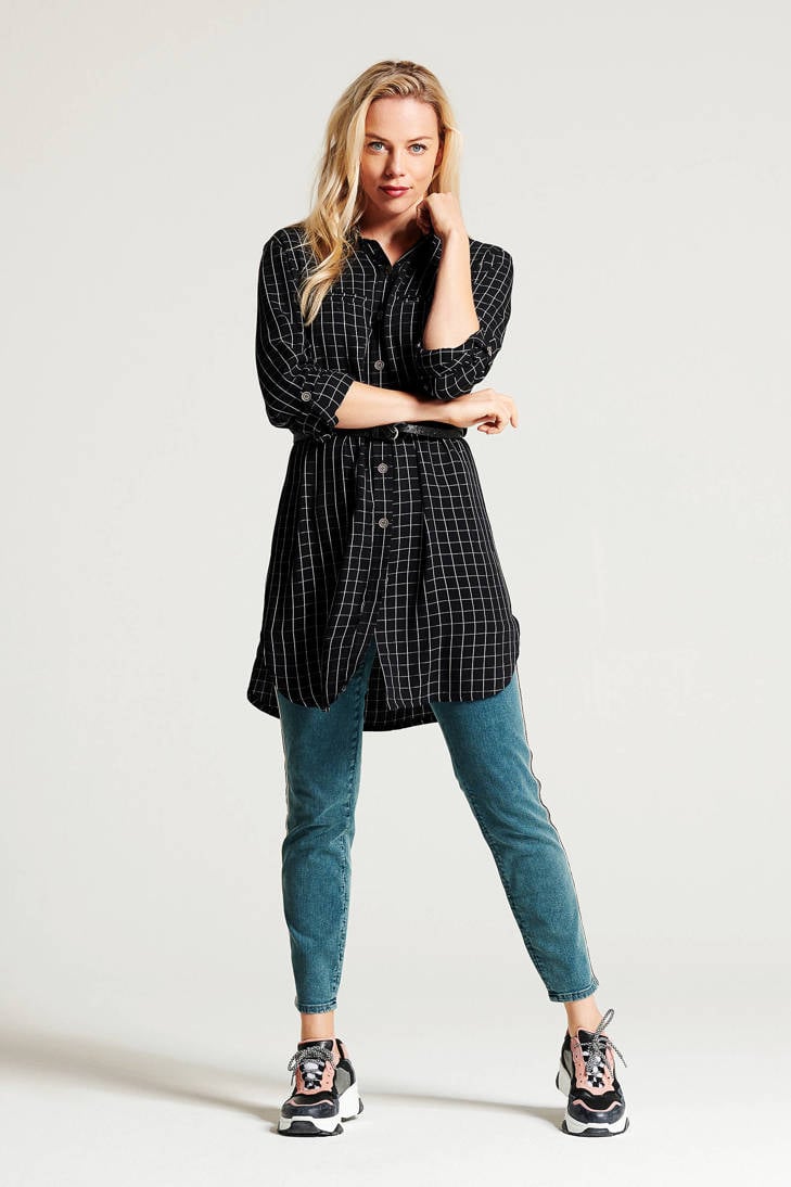 blouse zwart Didi geruite Didi geruite zwart blouse Td0Bw