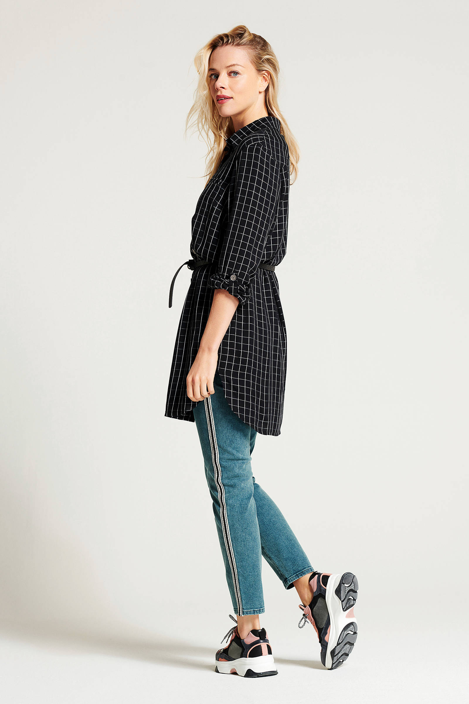 blouse zwart Didi geruite Didi geruite zwart blouse Td0Bw