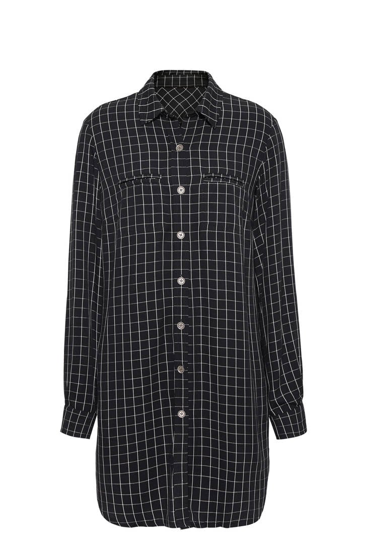 blouse zwart Didi geruite Didi geruite zwart blouse Td0Bw