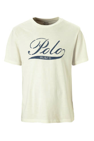T-shirt met logo ecru