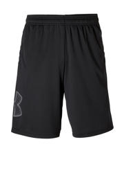 thumbnail: Zwarte heren Under Armour sportshort van polyester met regular fit, regular waist, elastische tailleband met koord en effen