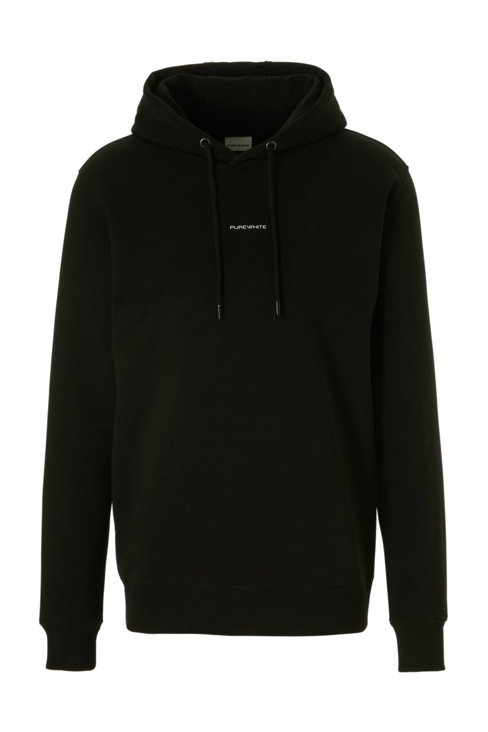 Purewhite hoodie met backprint 10301 zwart online kopen