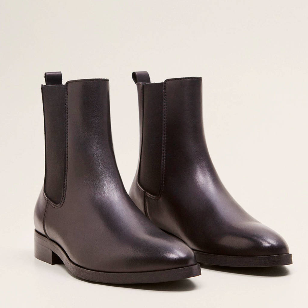 Chelsea Chelsea Zwart Leren Mango Boots Leren Zwart Mango Boots Mango Leren a7nqwd8ax