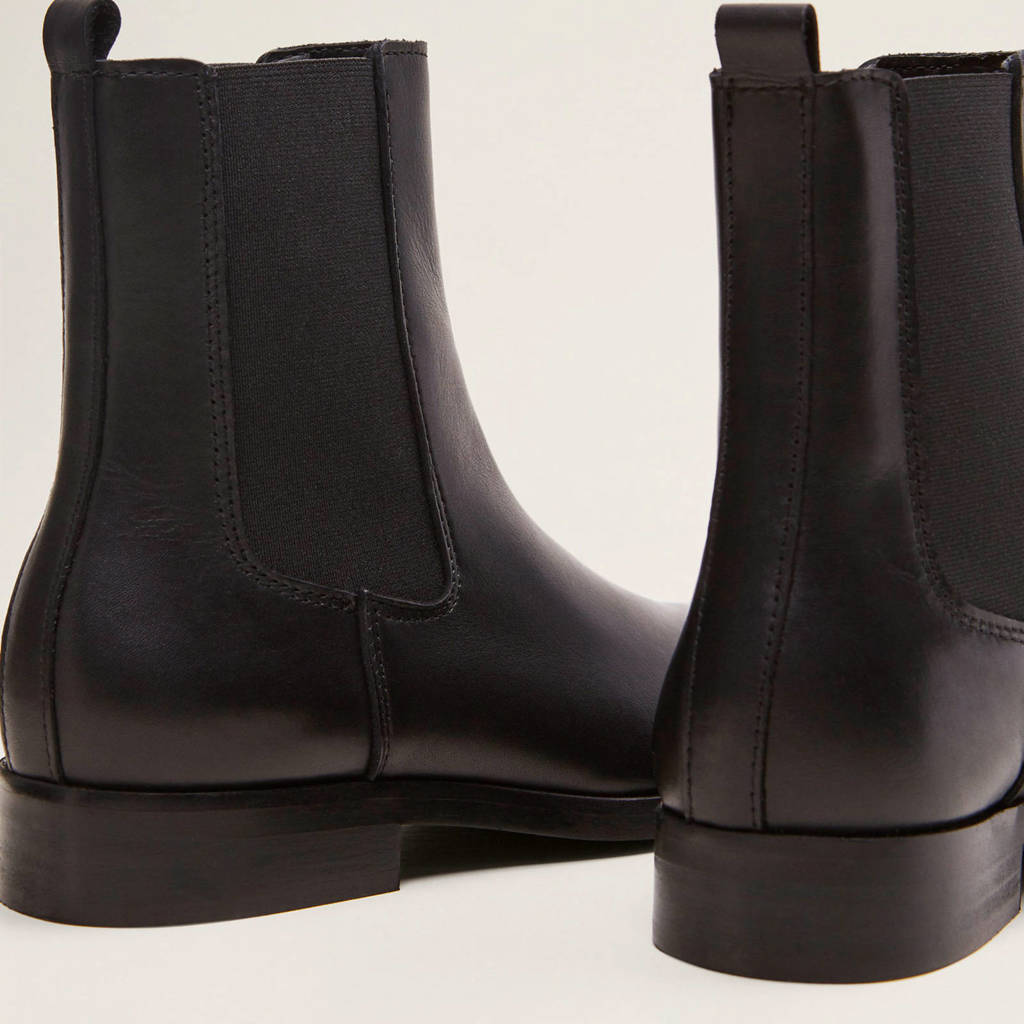 Chelsea Chelsea Zwart Leren Mango Boots Leren Zwart Mango Boots Mango Leren a7nqwd8ax