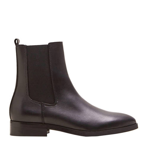 Mango Leren Chelsea Boots Zwart mango kopen in de aanbieding