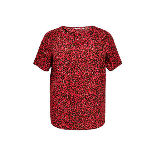 Only Carmakoma Top Met All Over Print Rood only carmakoma kopen in de aanbieding