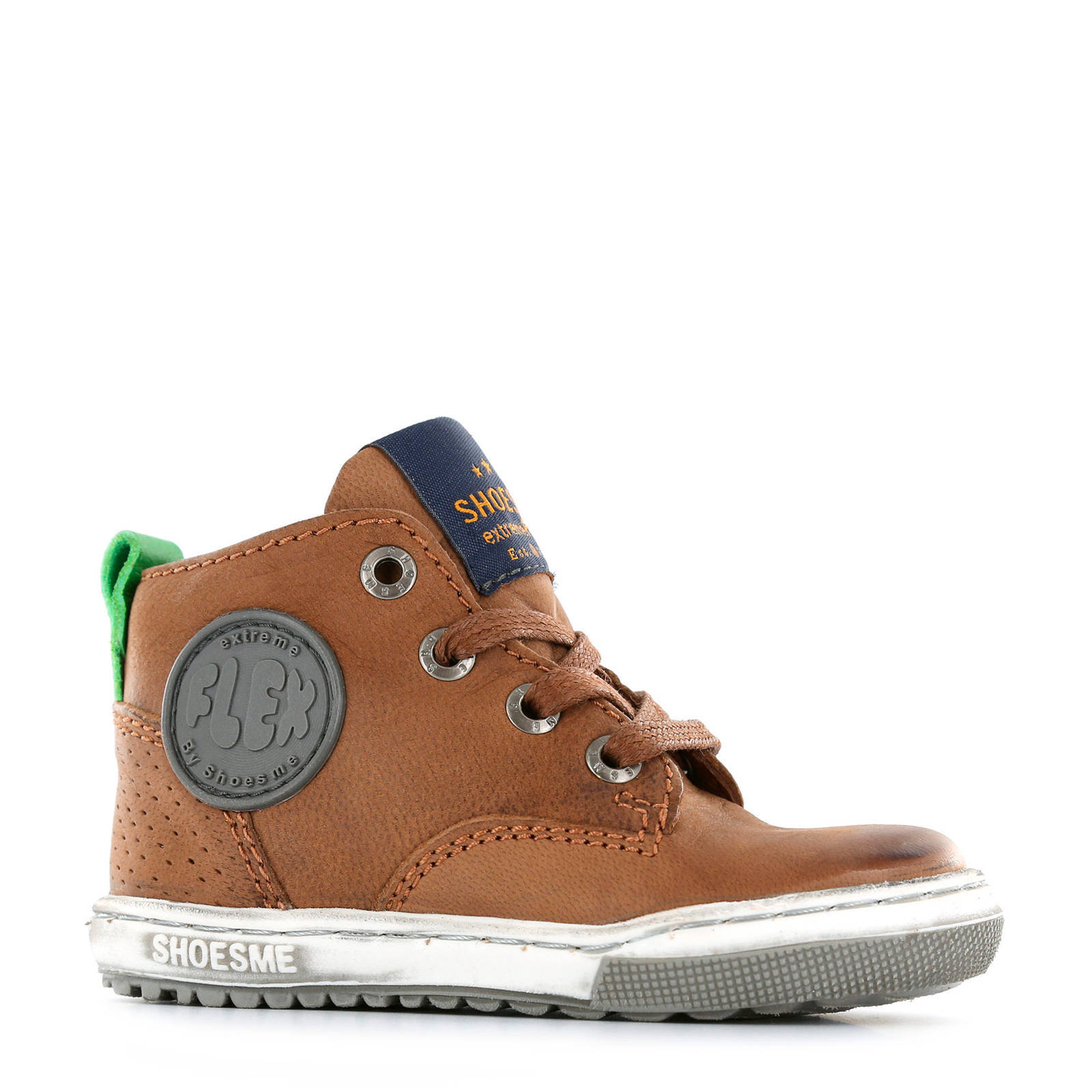 Shoesme EF7W031-B leren veterboots bruin | wehkamp