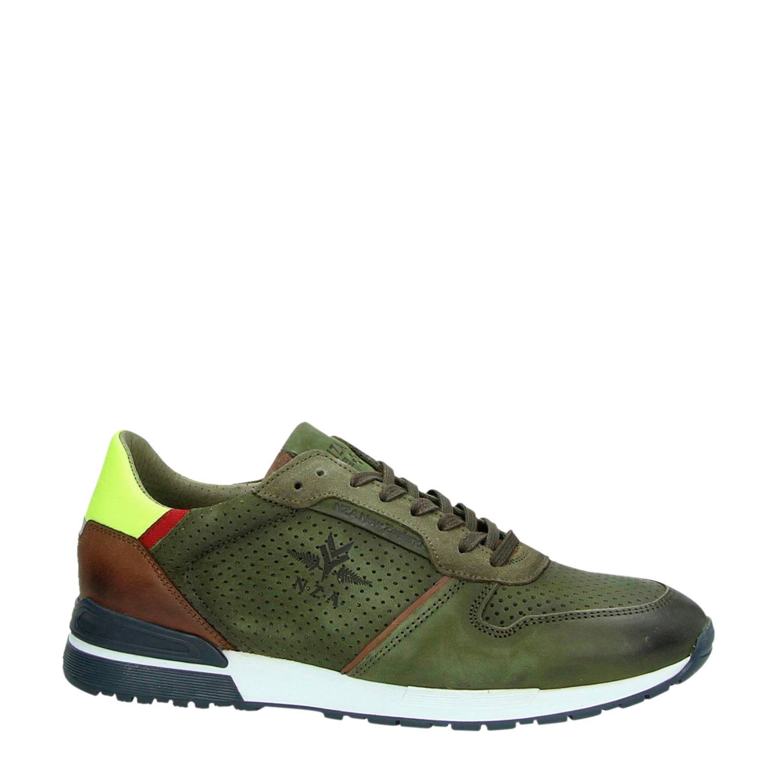 New Zealand Auckland leren sneakers groen wehkamp