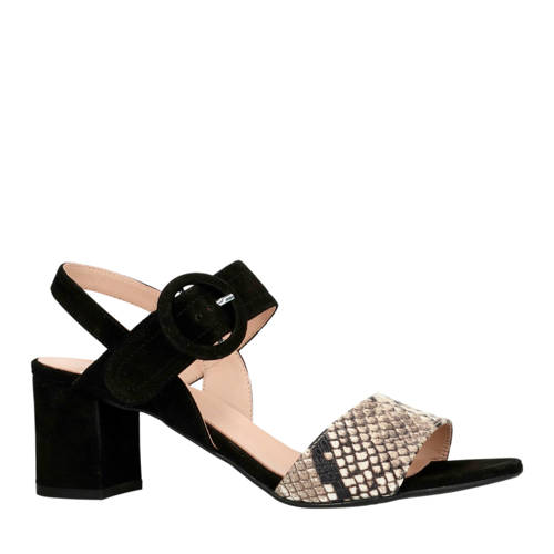 Manfield Suede Sandalettes Met Slangenprint manfield kopen in de aanbieding Manfield Suede Sandalettes Met Slangenprint manfield kopen in de aanbieding