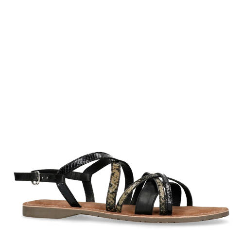 Manfield Leren Sandalen Met Slangenprint manfield kopen in de aanbieding