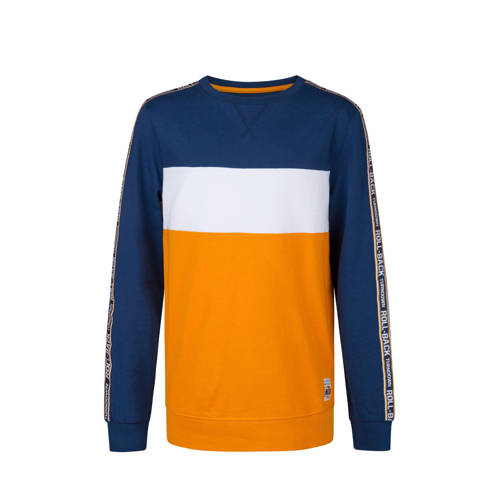 We Fashion Longsleeve Met Zijstreep Blauworanje we fashion kopen in de aanbieding