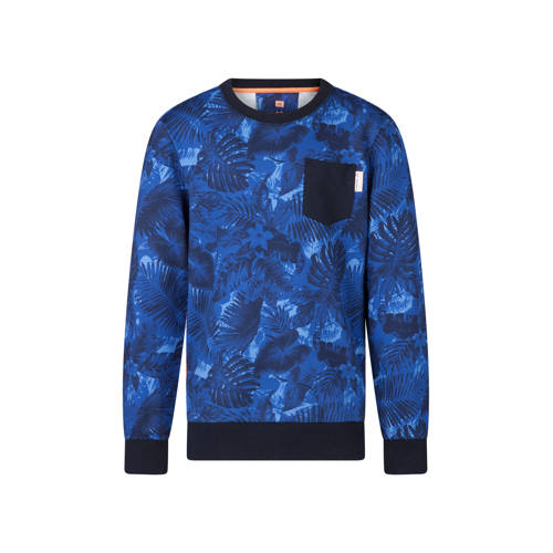 We Fashion Sweater Met Bladeren En Bloemen Blauw we fashion kopen in de aanbieding