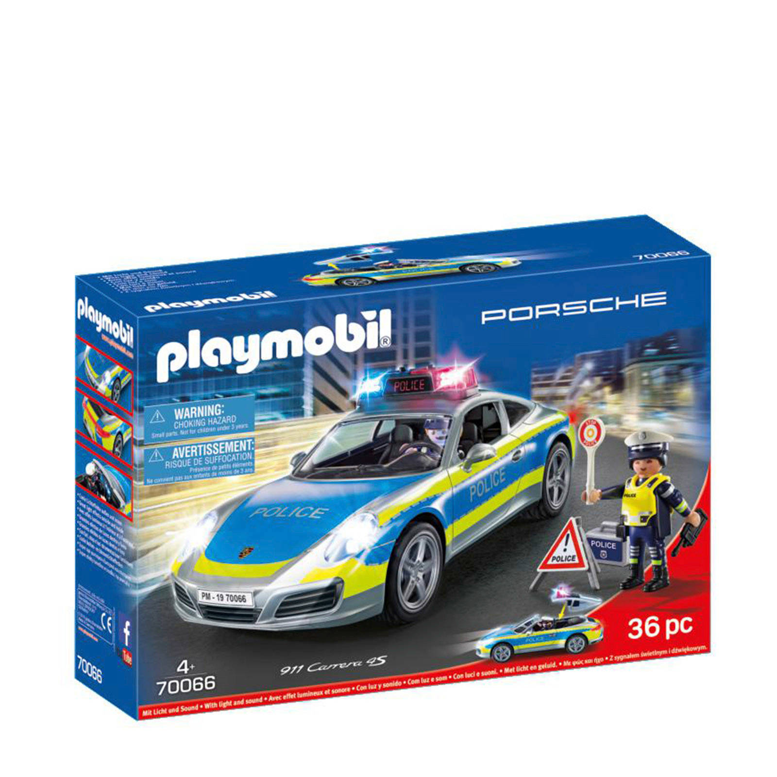 Playmobil Porsche 911 Carrera 4S Politie wit 70066 online kopen
