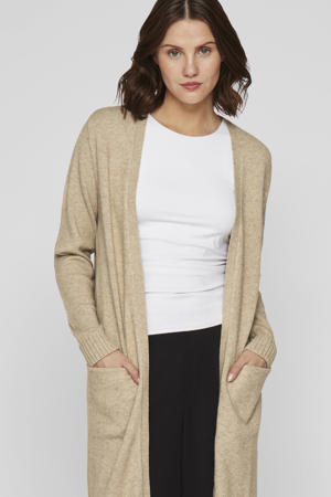 gemêleerd gebreid vest VIRIL beige