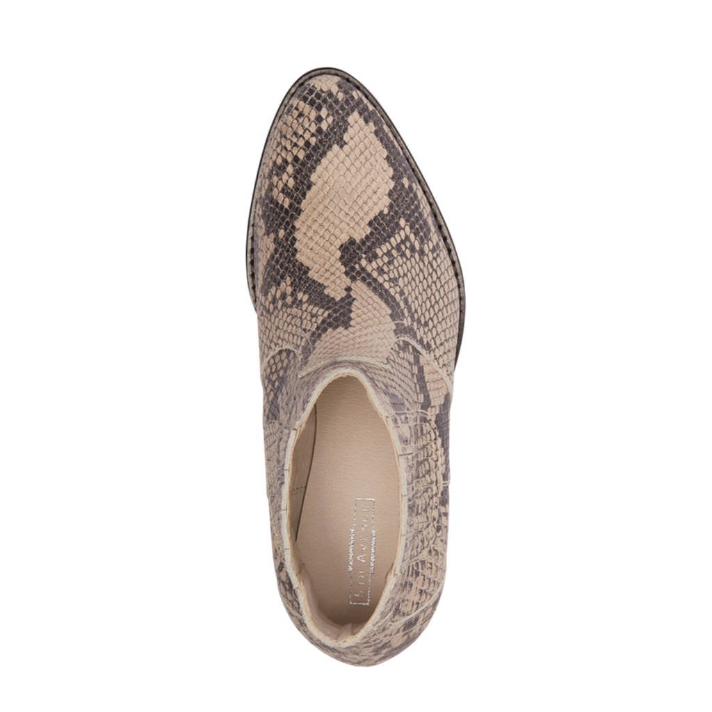 Beige Vanharen Leren 5th Met Chelsea Avenue Boots Slangenprint pqnw04