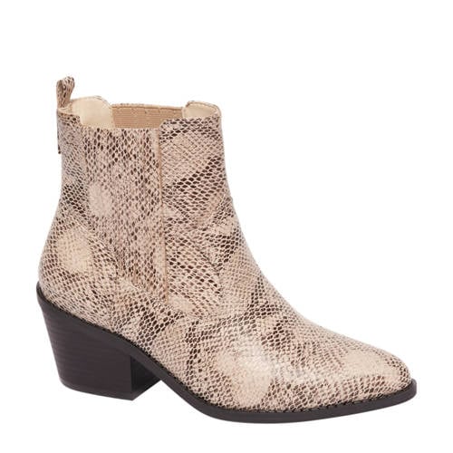 Vanharen Graceland Cowboy Laarzen Met Slangenprint Beige graceland kopen in de aanbieding