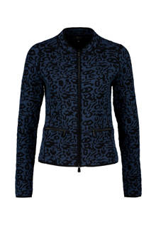 jasje met panterprint donkerblauw