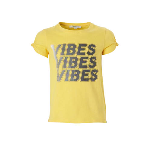 Garcia T Shirt Met Tekst Geel garcia kopen in de aanbieding