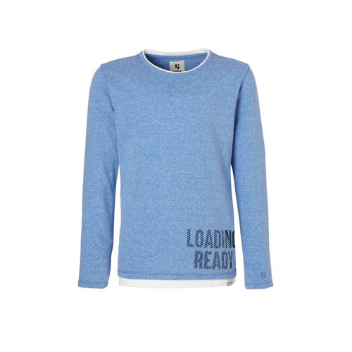 Garcia Longsleeve Met Tekstprint Blauw Melee garcia kopen in de aanbieding Garcia Longsleeve Met Tekstprint Blauw Melee garcia kopen in de aanbieding