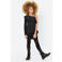 Coolcat one shoulder glitter jurk met volant zwart