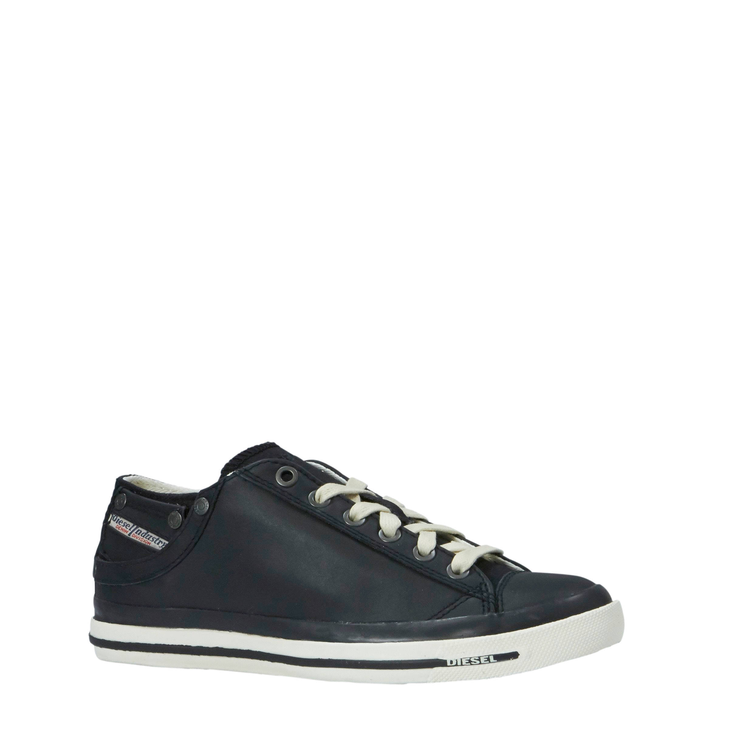 Diesel Exposure IV Low W leren sneakers zwart | wehkamp