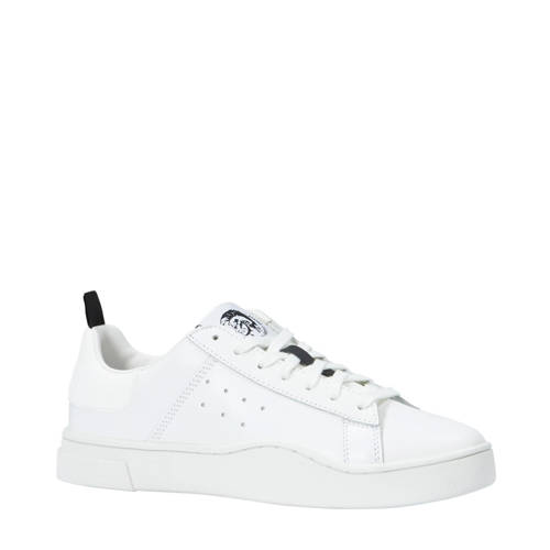 Diesel S Clever Low Leren Sneakers Wit diesel kopen in de aanbieding