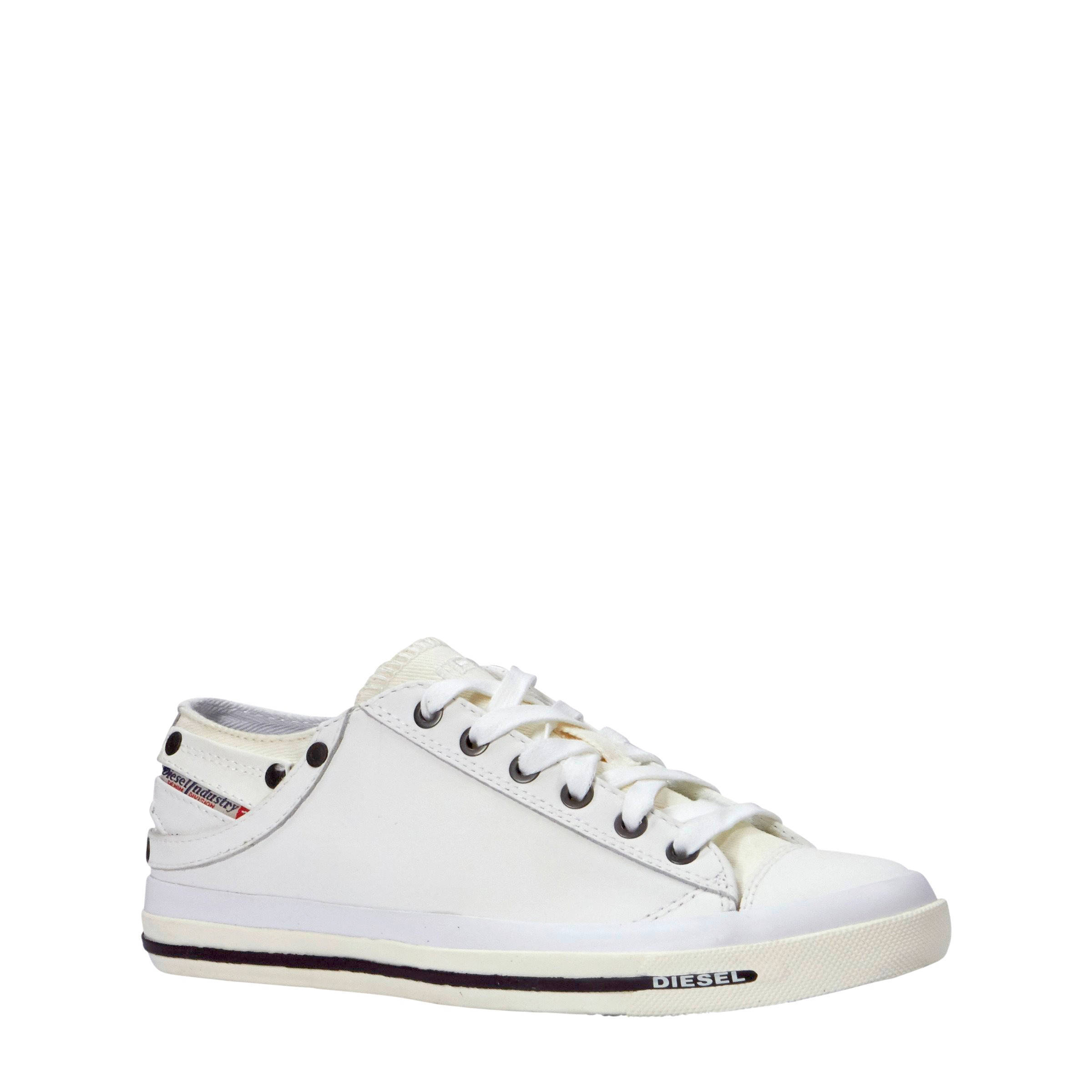 Diesel Exposure Low 1 leren sneakers wit | wehkamp