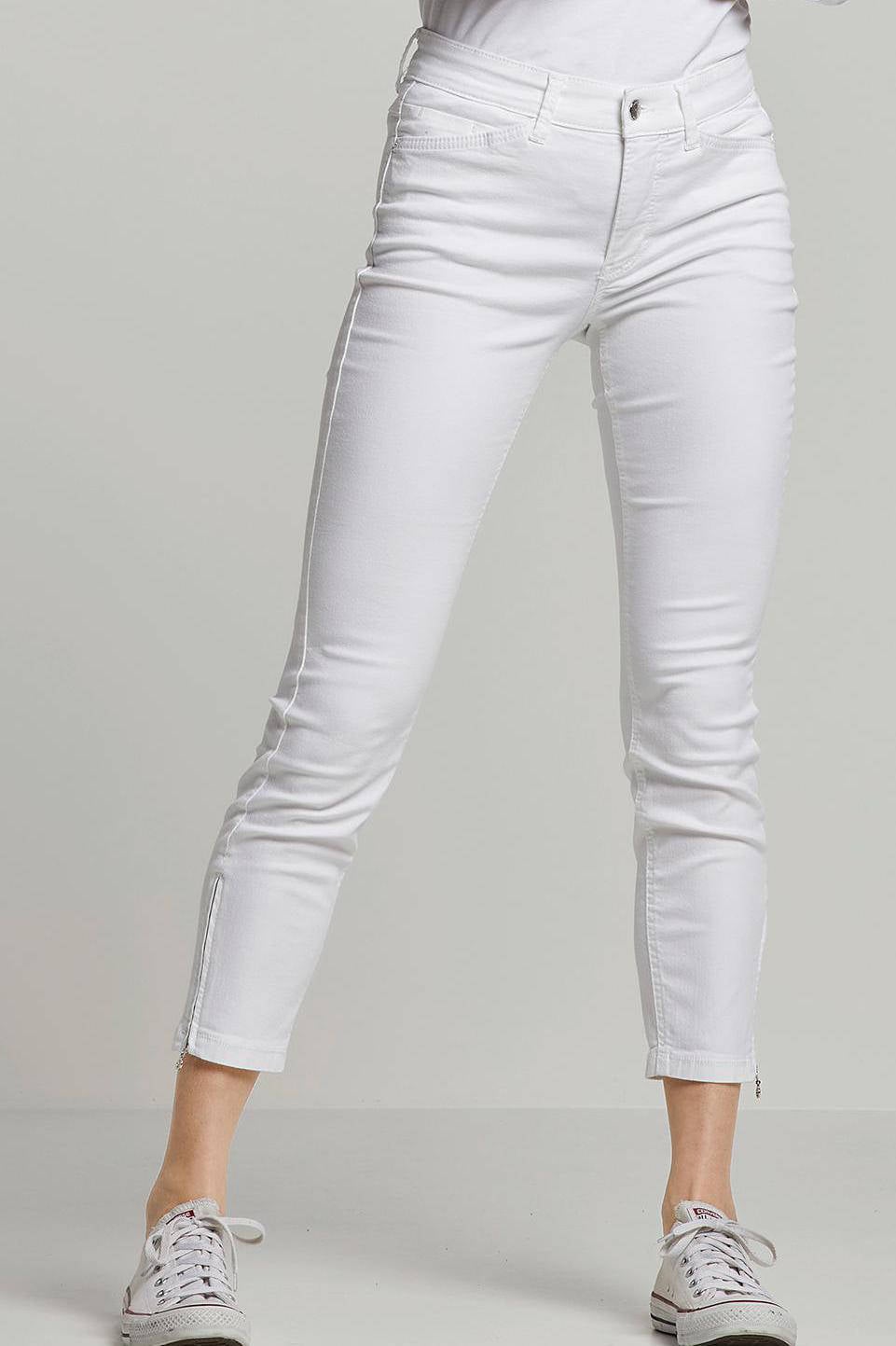 MAC cropped straight fit jeans Dream Chic white denim | wehkamp