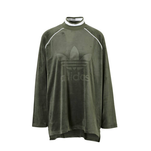 Adidas Originals Sweater Olijfgroen adidas kopen in de aanbieding