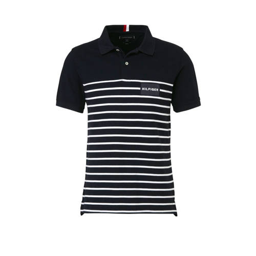 Tommy Hilfiger Regular Fit Polo Marine tommy hilfiger kopen in de aanbieding Tommy Hilfiger Regular Fit Polo Marine tommy hilfiger kopen in de aanbieding