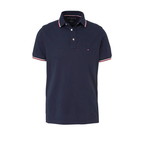 Tommy Hilfiger Slim Fit Polo Marine tommy hilfiger kopen in de aanbieding Tommy Hilfiger Slim Fit Polo Marine tommy hilfiger kopen in de aanbieding