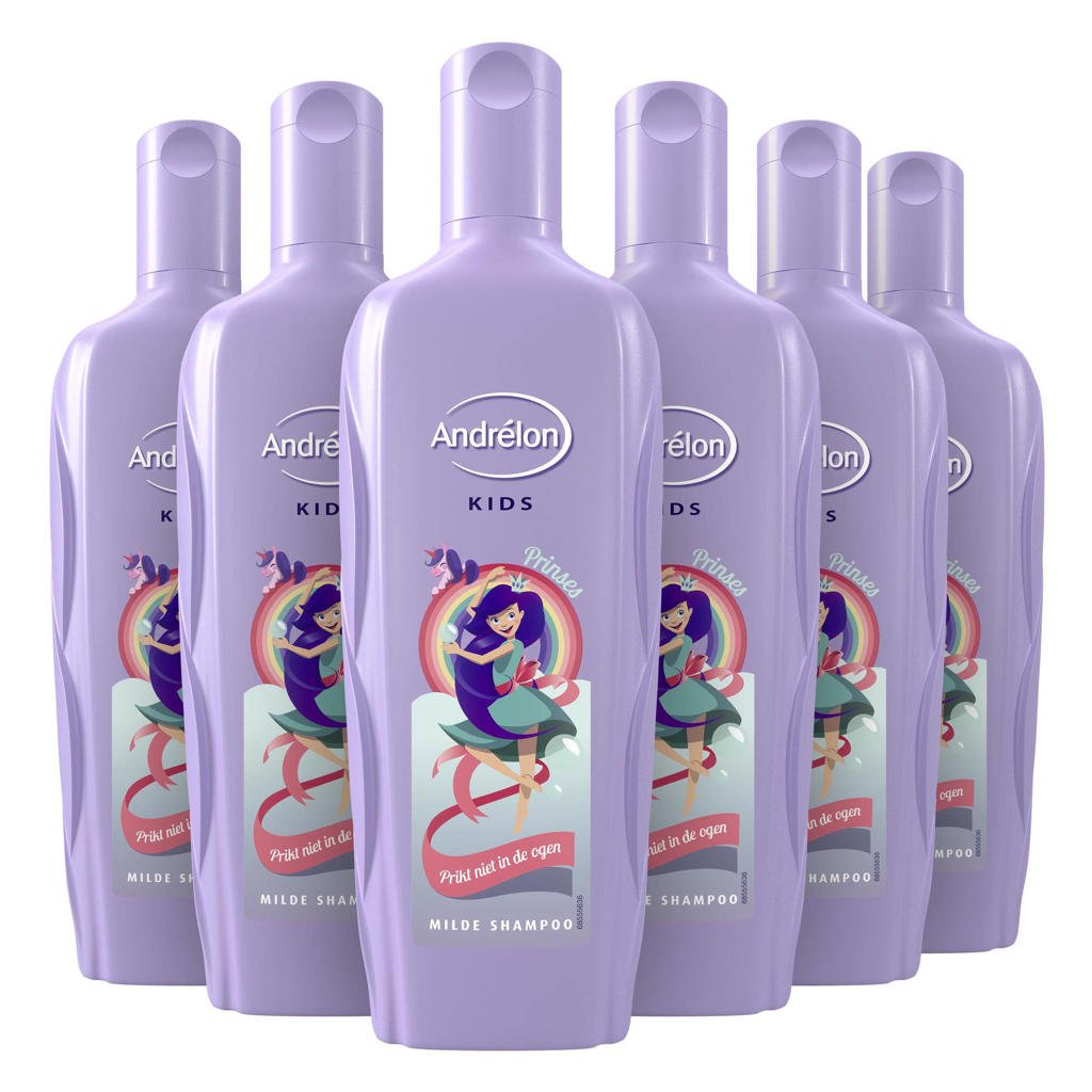 Andrélon Kids Prinses shampoo - 6 x 300 ml - voordeelverpakking