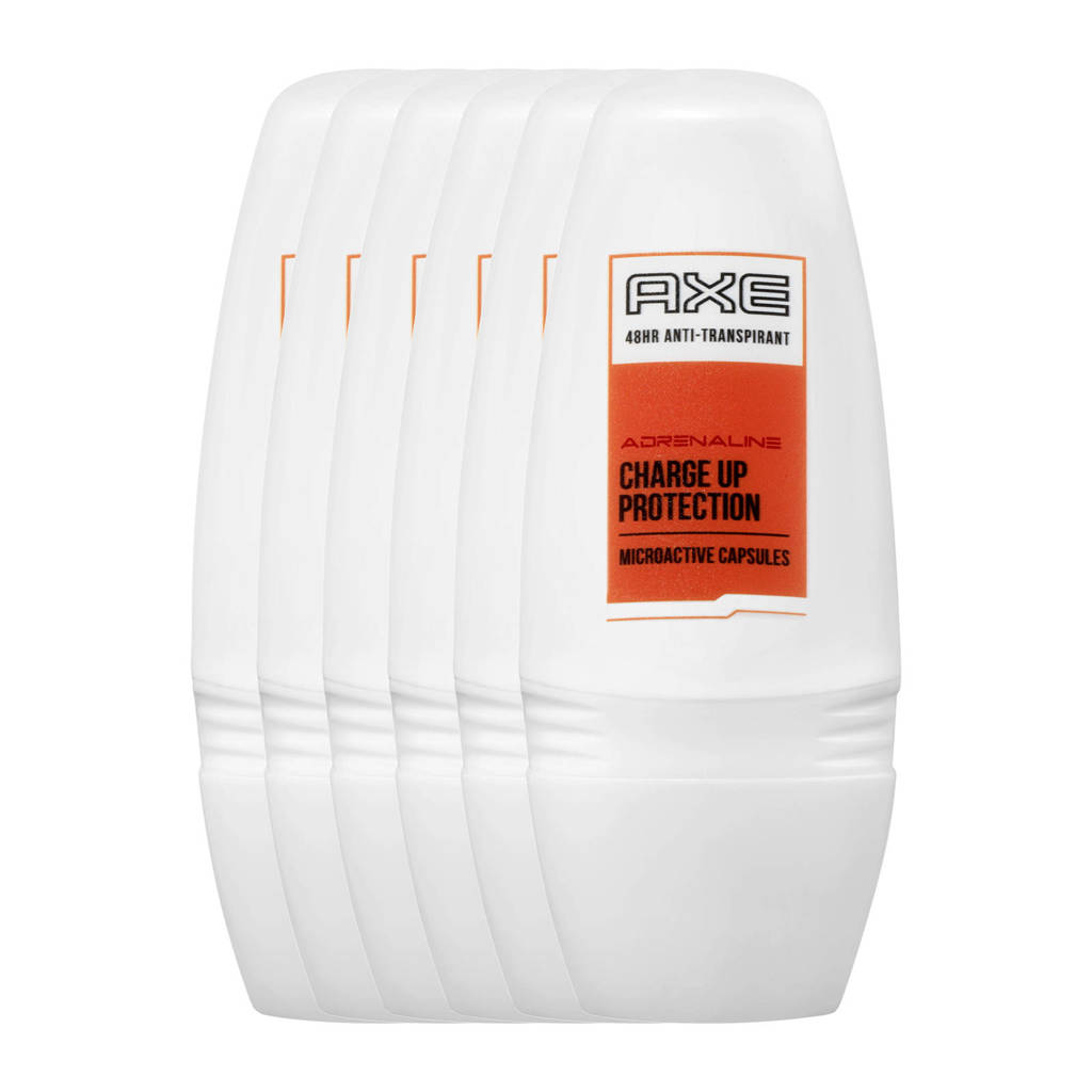 Axe Adrenaline for Men deodorant roller - 6x50 ml - anti-transpirant