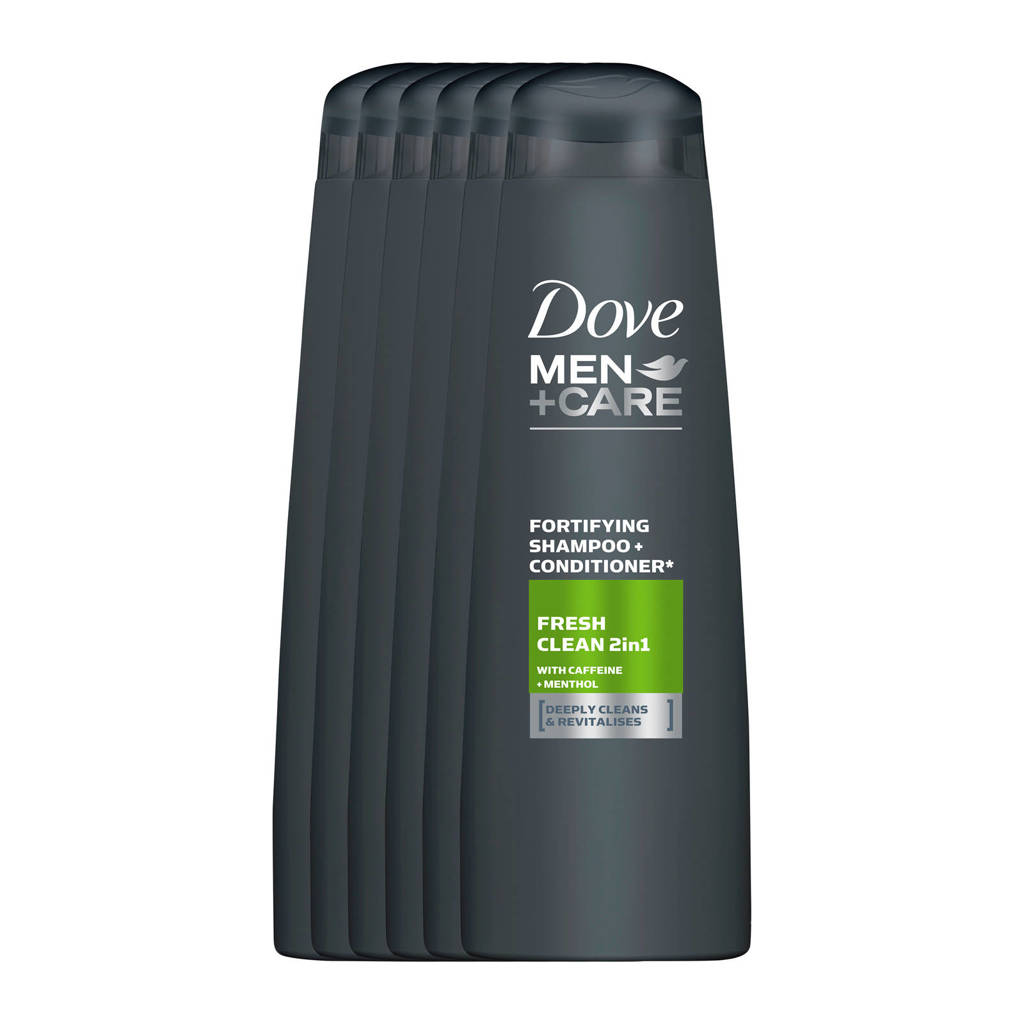 Dove Men+Care Fresh Clean 2-in-1 shampoo - 6x250 ml