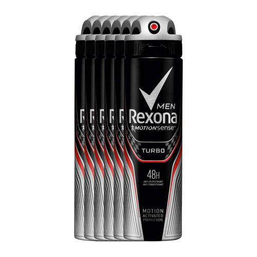 Rexona Men Dry Turbo Deodorant Spray 6X150 Ml rexona kopen in de aanbieding