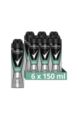 Men Sensitive deodorant spray - 6 x 150 ml - voordeelverpakking