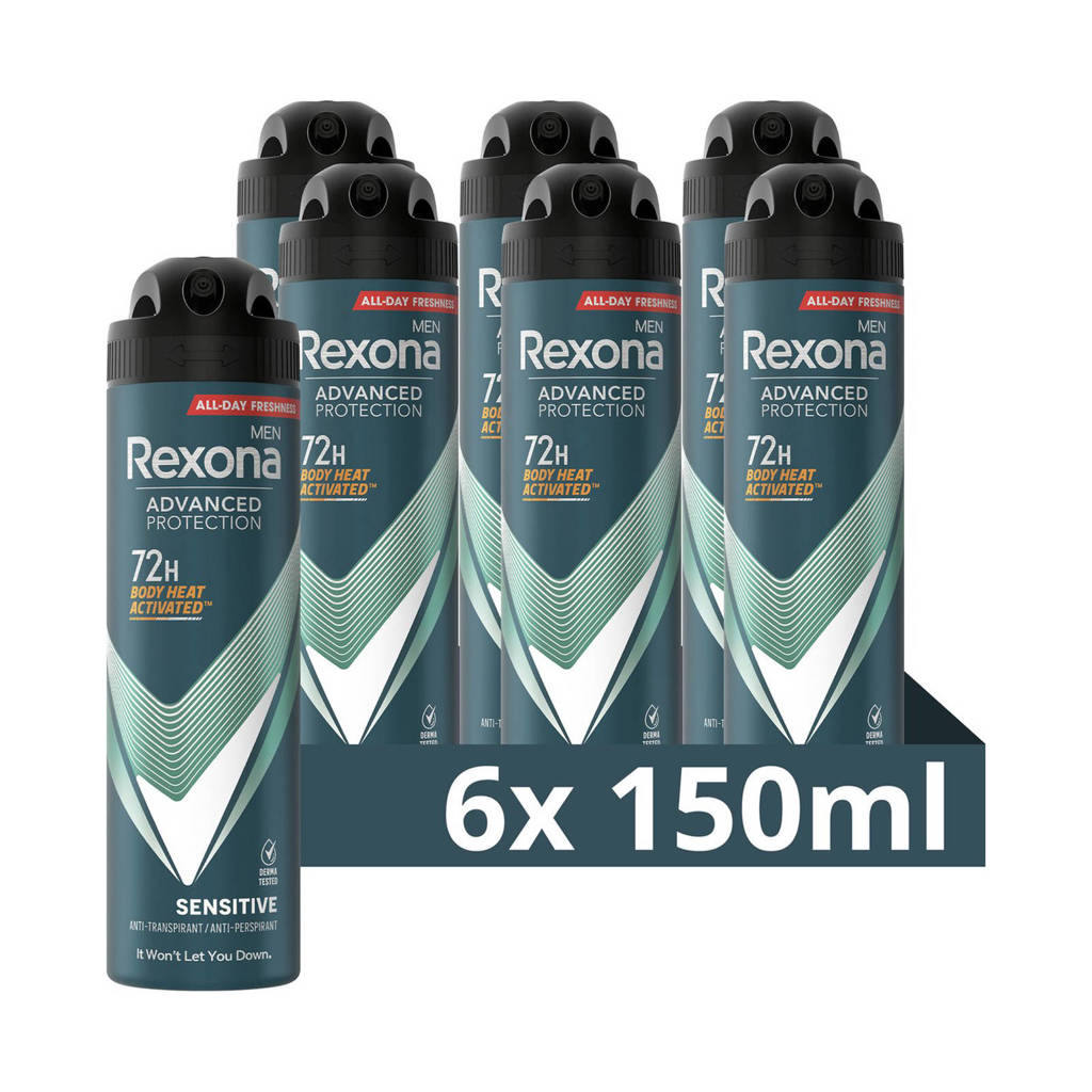 Geleend Verlengen machine Rexona Men Sensitive deodorant spray - 6x150 ml | wehkamp