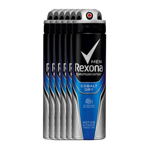 Rexona Men Cobalt Dry Deodorant Spray 6X150 Ml rexona kopen in de aanbieding
