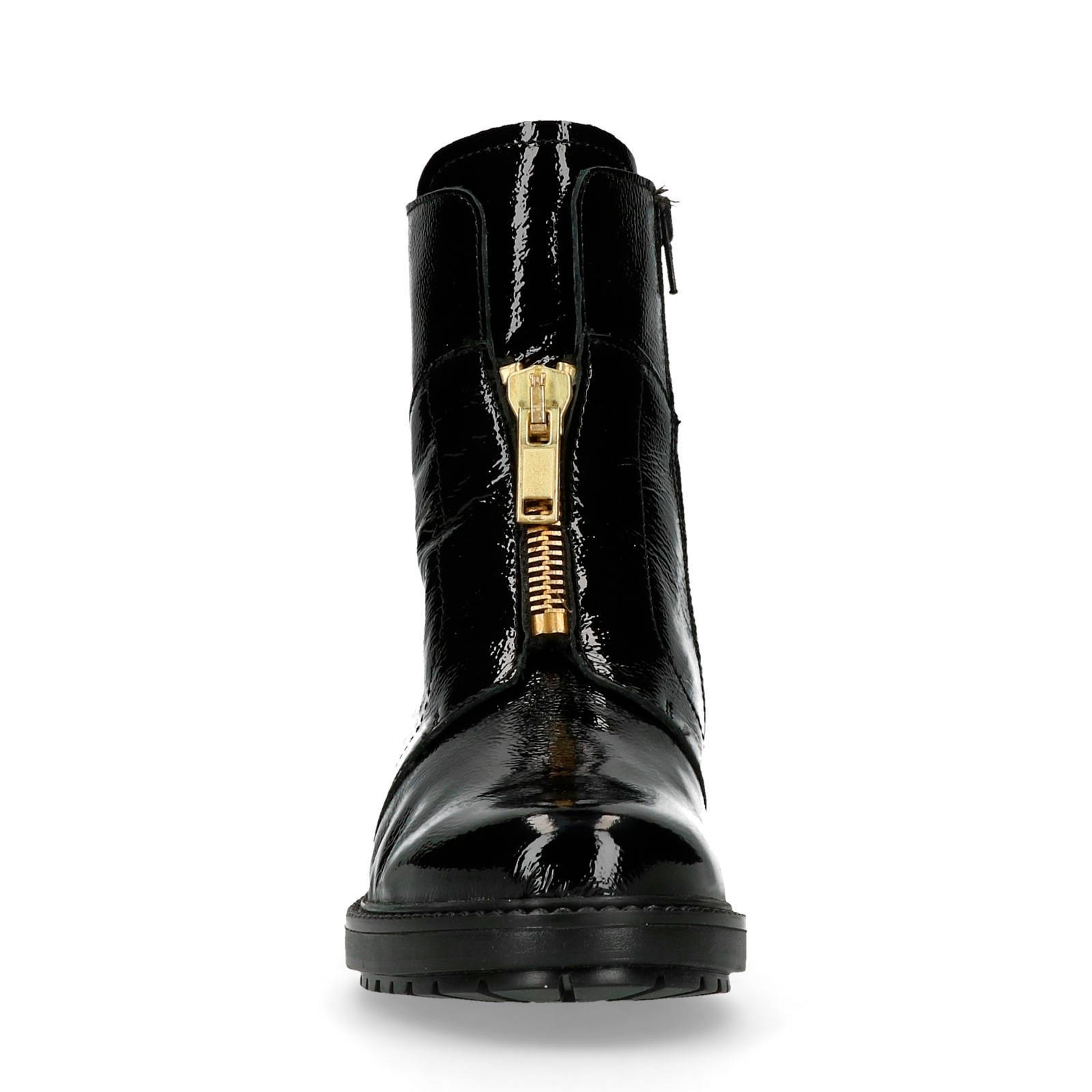 PS Poelman lakleren bikerboots zwart | wehkamp