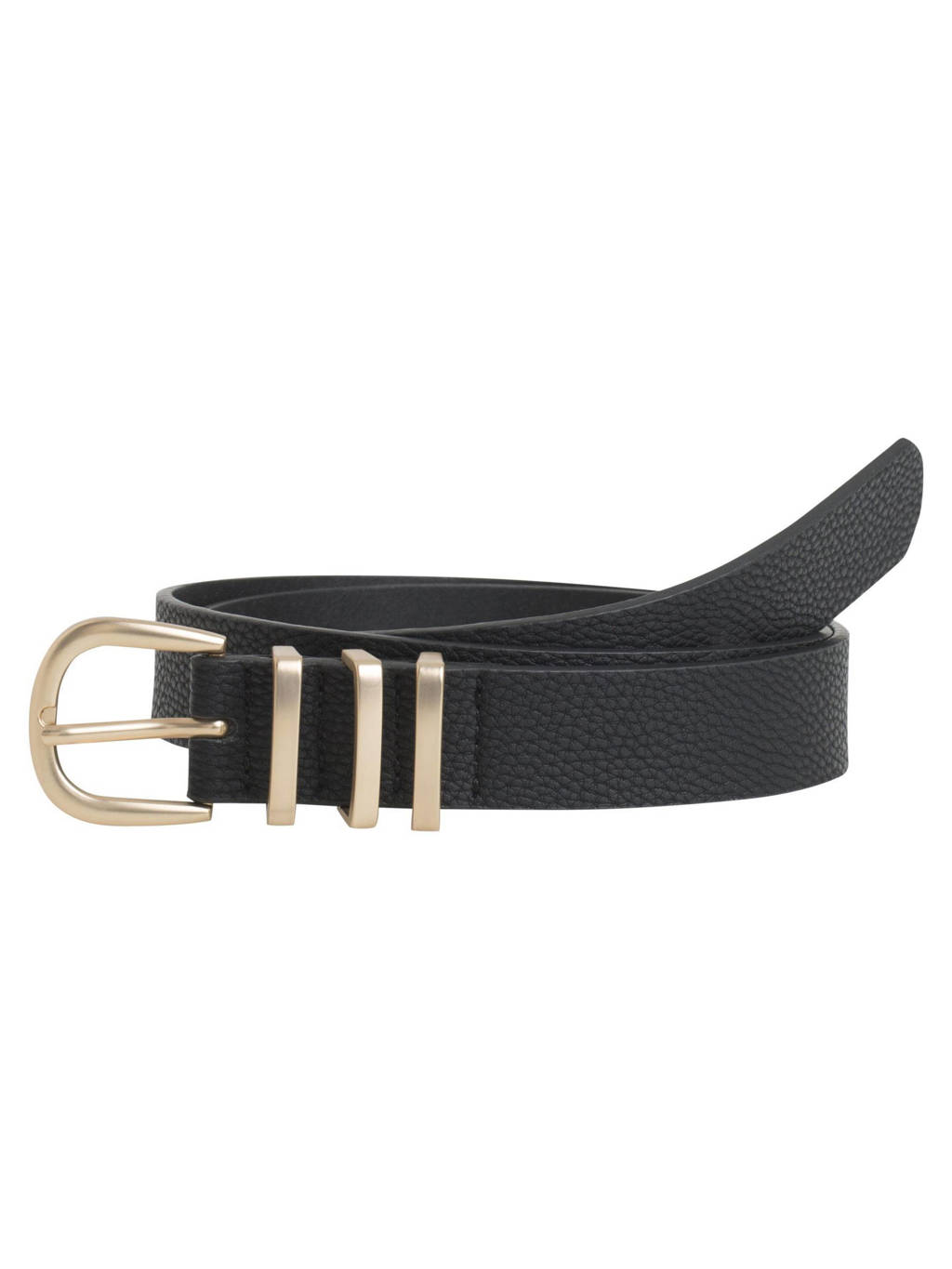 PIECES riem, zwart/ goud