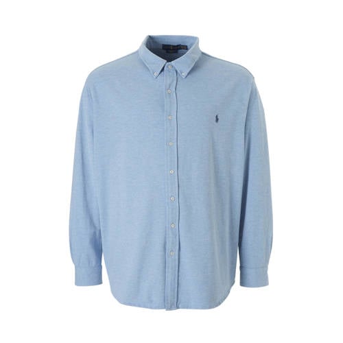 Polo Ralph Lauren Big Tall Size Gemeleerd Jersey Overhemd Blauw polo ralph lauren big tall kopen in de aanbieding Polo Ralph Lauren Big Tall Size Gemeleerd Jersey Overhemd Blauw polo ralph lauren big tall kopen in de aanbieding