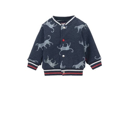 Bess Newborn Bombervest Met Tijgers Blauw bess kopen in de aanbieding