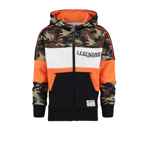 Vingino Sweatvest Oniebo Met Camouflageprint Groen vingino kopen in de aanbieding