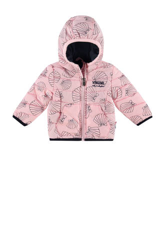 tussenjas met allover print Tedda roze