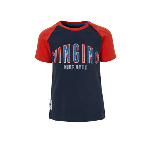 Vingino T Shirt Huck Met Logo Blauw vingino kopen in de aanbieding