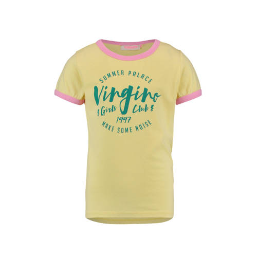 Vingino T Shirt Igonne Met Tekst Geel vingino kopen in de aanbieding