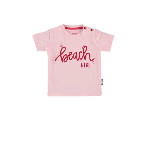 Vingino T Shirt Hawi Met Tekst Roze vingino kopen in de aanbieding